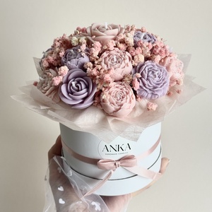 Gyertya Virág Box - otthon & életmód - virágdekoráció - virágok - virágbox - Meska.hu