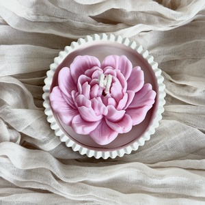 Gyertyatál - Bazsarózsa - otthon & életmód - gyertya, illat, aroma - gyertya - Meska.hu