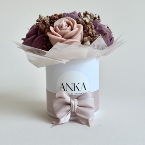 Gyertya Virág Box  (S) - otthon & életmód - gyertya, illat, aroma - gyertya - Meska.hu