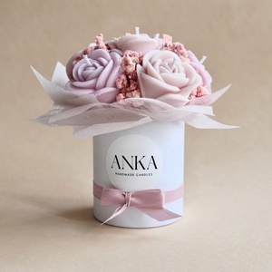 Gyertya Virág Box  (S) - otthon & életmód - gyertya, illat, aroma - gyertya - Meska.hu