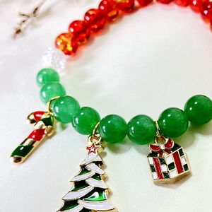 Karácsonyi ásvány karkötő  - Meska.hu