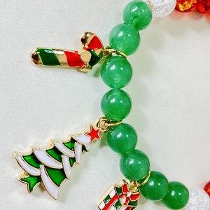 Karácsonyi ásvány karkötő  - ékszer - karkötő - gyöngyös karkötő - Meska.hu