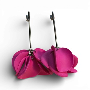 Veilora fülbevaló Pink, Ékszer, Fülbevaló, Lógó fülbevaló, Ékszerkészítés, Gyurma, MESKA