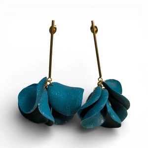 Veilora fülbevaló Zöld, Ékszer, Fülbevaló, Lógó fülbevaló, Ékszerkészítés, Gyurma, MESKA