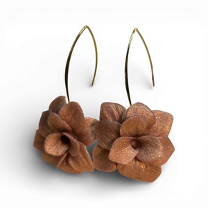 Velvet Poppy fülbevaló Rózsaarany - Meska.hu