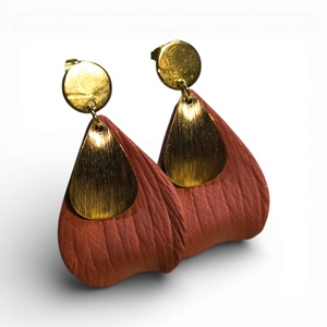 Spirit of the Leaves fülbevaló Bronz, Ékszer, Fülbevaló, Lógó fülbevaló, Ékszerkészítés, Gyurma, MESKA