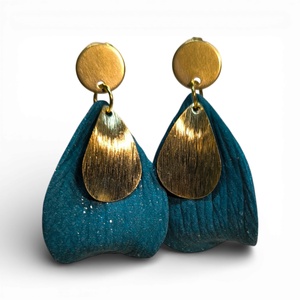 Spirit of the Leaves fülbevaló Zöld, Ékszer, Fülbevaló, Lógó fülbevaló, Ékszerkészítés, Gyurma, MESKA