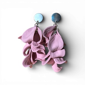 Velvet Symphony fülbevaló Eperkrém, Ékszer, Fülbevaló, Lógó fülbevaló, Ékszerkészítés, Gyurma, MESKA