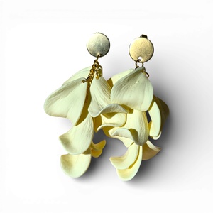 Velvet Symphony fülbevaló Pasztell Vanília, Ékszer, Fülbevaló, Lógó fülbevaló, Ékszerkészítés, Gyurma, MESKA