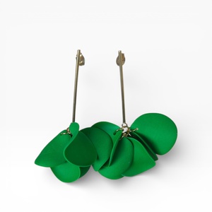 Veilora fülbevaló Trópusi Zöld, Ékszer, Fülbevaló, Lógó fülbevaló, Ékszerkészítés, Gyurma, MESKA