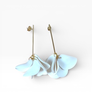 Veilora fülbevaló Fehér, Ékszer, Fülbevaló, Lógó fülbevaló, Ékszerkészítés, Gyurma, MESKA