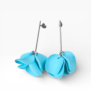 Veilora fülbevaló Pasztell Kék, Ékszer, Fülbevaló, Lógó fülbevaló, Ékszerkészítés, Gyurma, MESKA