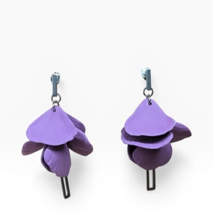 Lyra Noir fülbevaló Áfonya, Ékszer, Fülbevaló, Lógó fülbevaló, Ékszerkészítés, Gyurma, MESKA