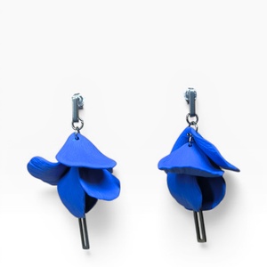 Lyra Noir fülbevaló Óceánkék, Ékszer, Fülbevaló, Lógó fülbevaló, Ékszerkészítés, Gyurma, MESKA