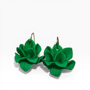 Animaris fülbevaló Trópusi Zöld, Ékszer, Fülbevaló, Lógó fülbevaló, Ékszerkészítés, Gyurma, MESKA