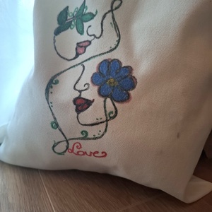 Lovebag, Táska & Tok, Bevásárlás & Shopper táska, Shopper, textiltáska, szatyor, Festészet, MESKA