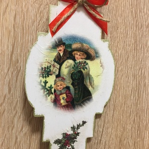 Karácsonyi ajtódísz - karácsony - karácsonyi lakásdekoráció - karácsonyi ajtódíszek - Meska.hu