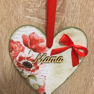 Virágos tábla Mama felirattal - otthon & életmód - dekoráció - dísztárgy - Meska.hu