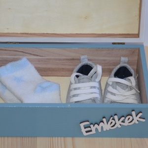 Kék macis emlékgyűjtő doboz  - otthon & életmód - babaszoba, gyerekszoba - babaszoba dekoráció - Meska.hu
