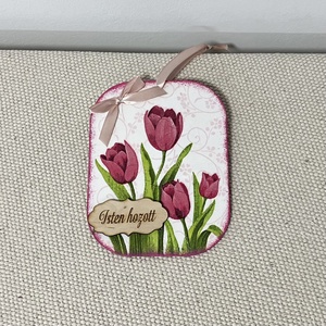 Tulipános ajtókopogtató - otthon & életmód - dekoráció - ajtó- és ablak dekoráció - ajtódísz & kopogtató - Meska.hu
