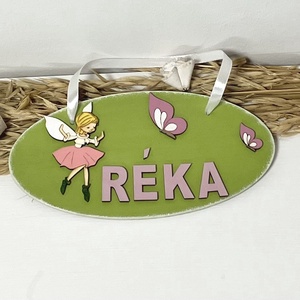 Tündéres névtábla lányoknak - otthon & életmód - babaszoba, gyerekszoba - gyerek névtábla - Meska.hu