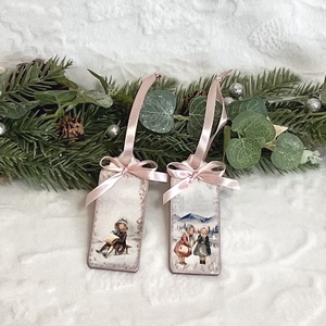 Karácsonyfadísz  kislányos rózsaszín - Meska.hu