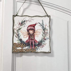 Ajtódísz manólányos - karácsony - karácsonyi lakásdekoráció - karácsonyi ajtódíszek - Meska.hu