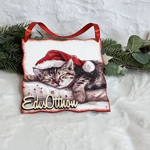 Ajtódísz cicás - Meska.hu