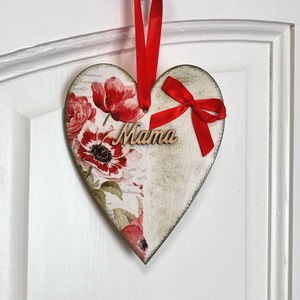 Virágos falidísz tavaszra Mama felirattal - otthon & életmód - dekoráció - fali és függő dekoráció - falra akasztható dekor - Meska.hu