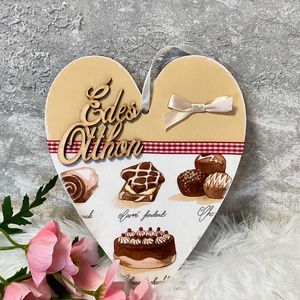 Dekupázsolt ajtókopogtató / konyhai dekor, Otthon & Életmód, Dekoráció, Ajtó- és ablak dekoráció, Ajtótábla, Decoupage, transzfer és szalvétatechnika, Festett tárgyak, MESKA