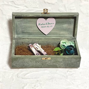 Antik hatású pénzátadó / ajándékátadó doboz esküvőre - nászajándék - esküvő - emlék & ajándék - nászajándék - esküvői pénzátadó doboz - Meska.hu