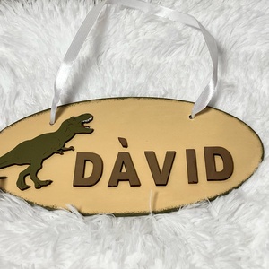Dinós névtábla fiúnak  - Meska.hu
