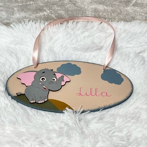 Névre szóló névtábla lányoknak - babaszoba dekor  - Meska.hu