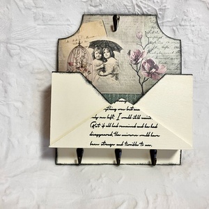 Vintage stílusú kulcstartó - lakásdekoráció - levéltartó - Meska.hu