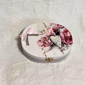 Rózsás nászajándék, pénzátadó doboz - esküvő - emlék & ajándék - nászajándék - esküvői pénzátadó doboz - Meska.hu