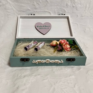 Szíves nászajándék, pénzátadó doboz  - esküvő - emlék & ajándék - nászajándék - esküvői pénzátadó doboz - Meska.hu