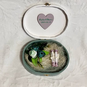 Pénzátadó, nászajándék doboz esküvőre zöld színben - esküvő - emlék & ajándék - nászajándék - esküvői pénzátadó doboz - Meska.hu