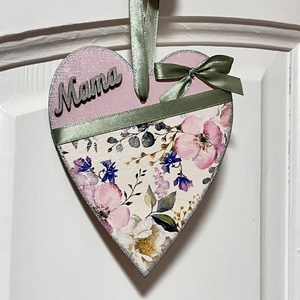 Virágos tábla Mama felirattal - otthon & életmód - dekoráció - fali és függő dekoráció - falra akasztható dekor - Meska.hu