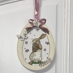 Húsvéti ajtódísz - ajtókopogtató - tavaszi dekoráció - ünnepi díszek, dekorációk - húsvéti díszek és dekorációk - húsvéti ajtódísz, kopogtató - Meska.hu