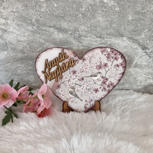 Madaras szív anyák napjára - otthon & életmód - dekoráció - dísztárgy - Meska.hu