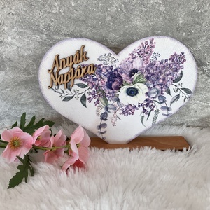 Virágos szív anyák napjára - otthon & életmód - dekoráció - dísztárgy - Meska.hu