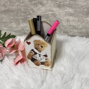 Macis tolltartó- fa ceruzatartó - otthon & életmód - papír, írószer - tolltartó & ceruzatekercs - Meska.hu