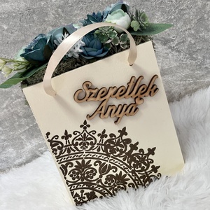 Virágbox anyák napjára - otthon & életmód - dekoráció - dísztárgy - Meska.hu