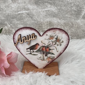 Madaras szív anyák napjára - Anya felirattal - otthon & életmód - dekoráció - dísztárgy - Meska.hu