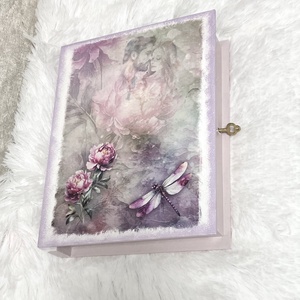 Rózsaszín könyvformájú pénzátadó doboz esküvőre - ajándékátadó  - esküvő - emlék & ajándék - nászajándék - esküvői pénzátadó doboz - Meska.hu