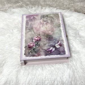 Rózsaszín könyvformájú pénzátadó doboz esküvőre - ajándékátadó  - Meska.hu