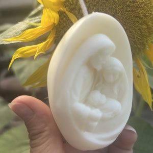 Szent család szója gyertya  - kellékek & szerszámok - dekorációs kellékek - dekorációs gyertya - Meska.hu