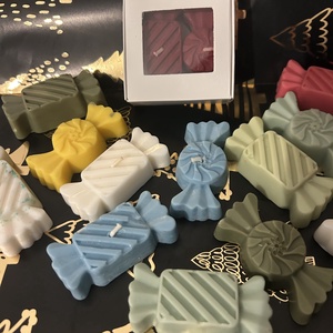 Szójaviasz szaloncukor gyertya szett , Karácsony, Karácsonyi lakásdekoráció, Karácsonyi illatgyertya, mécses, Gyertya-, mécseskészítés, MESKA