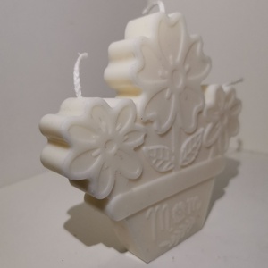 Cserepes virág Mom gyertya  - otthon & életmód - gyertya, illat, aroma - gyertya - Meska.hu