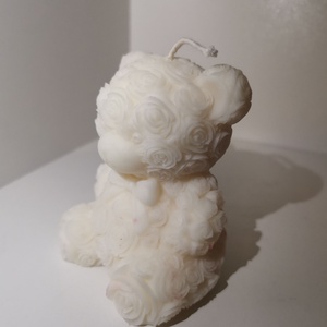 Rózsamaci masnival szója gyertya - otthon & életmód - gyertya, illat, aroma - gyertya - Meska.hu